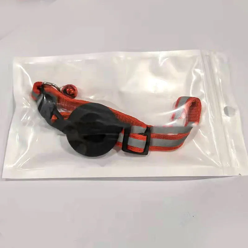 Adjustable Airtag Pet Collar With Bell - Reflective
