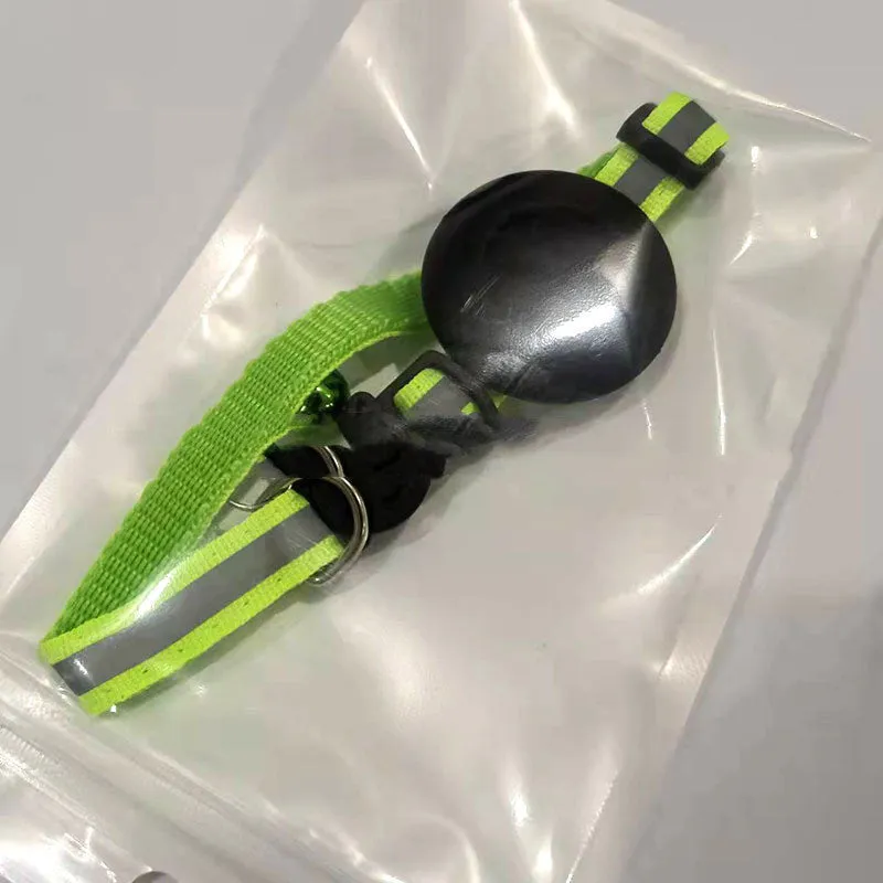 Adjustable Airtag Pet Collar With Bell - Reflective