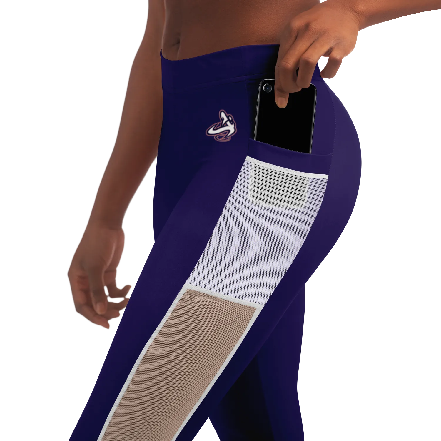 ATHLETIC APPARATUS NAVY RWB V1 MESH POCKET LEGGING