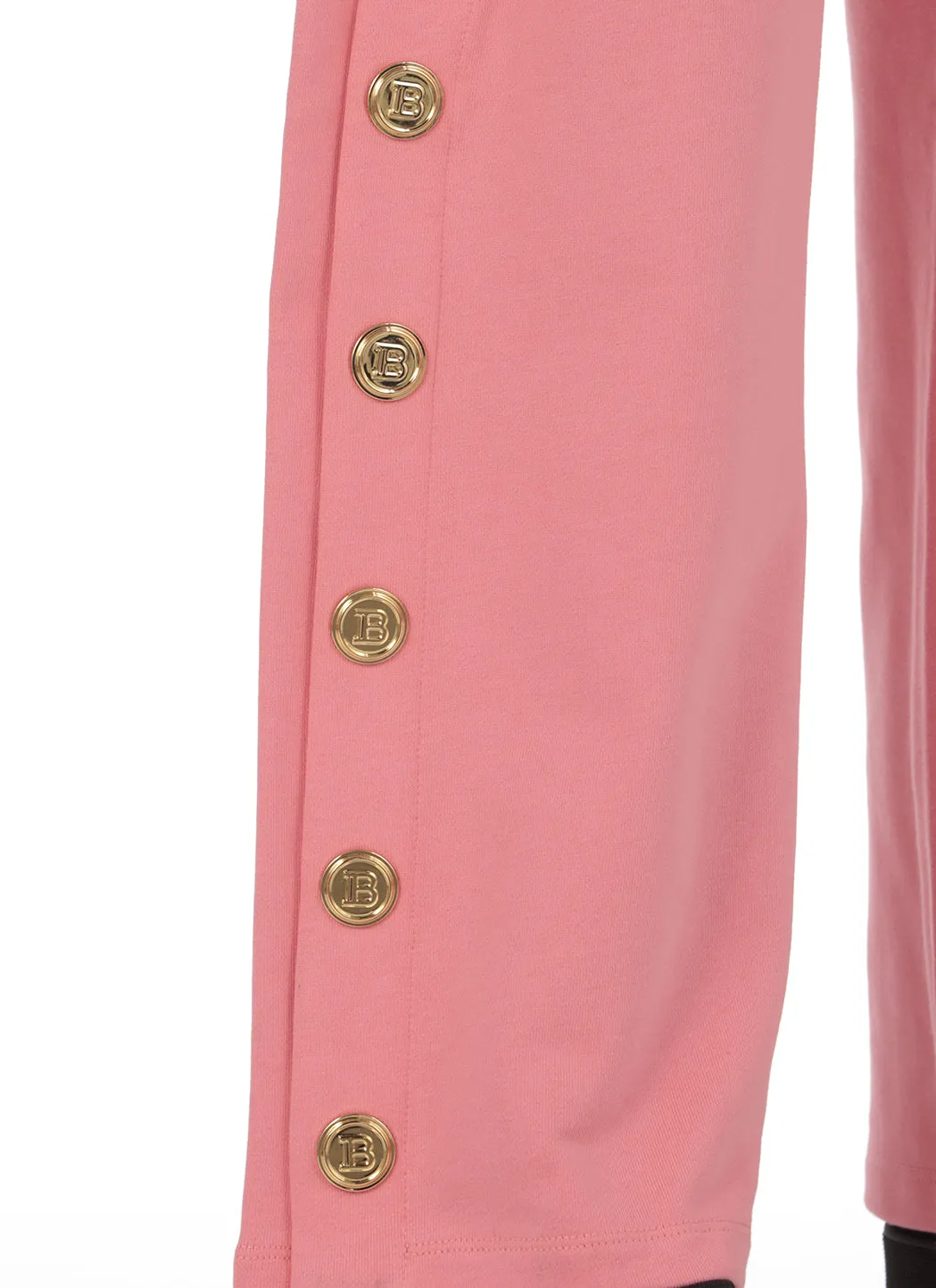 Balmain Button Detailed High Waist Track Pants