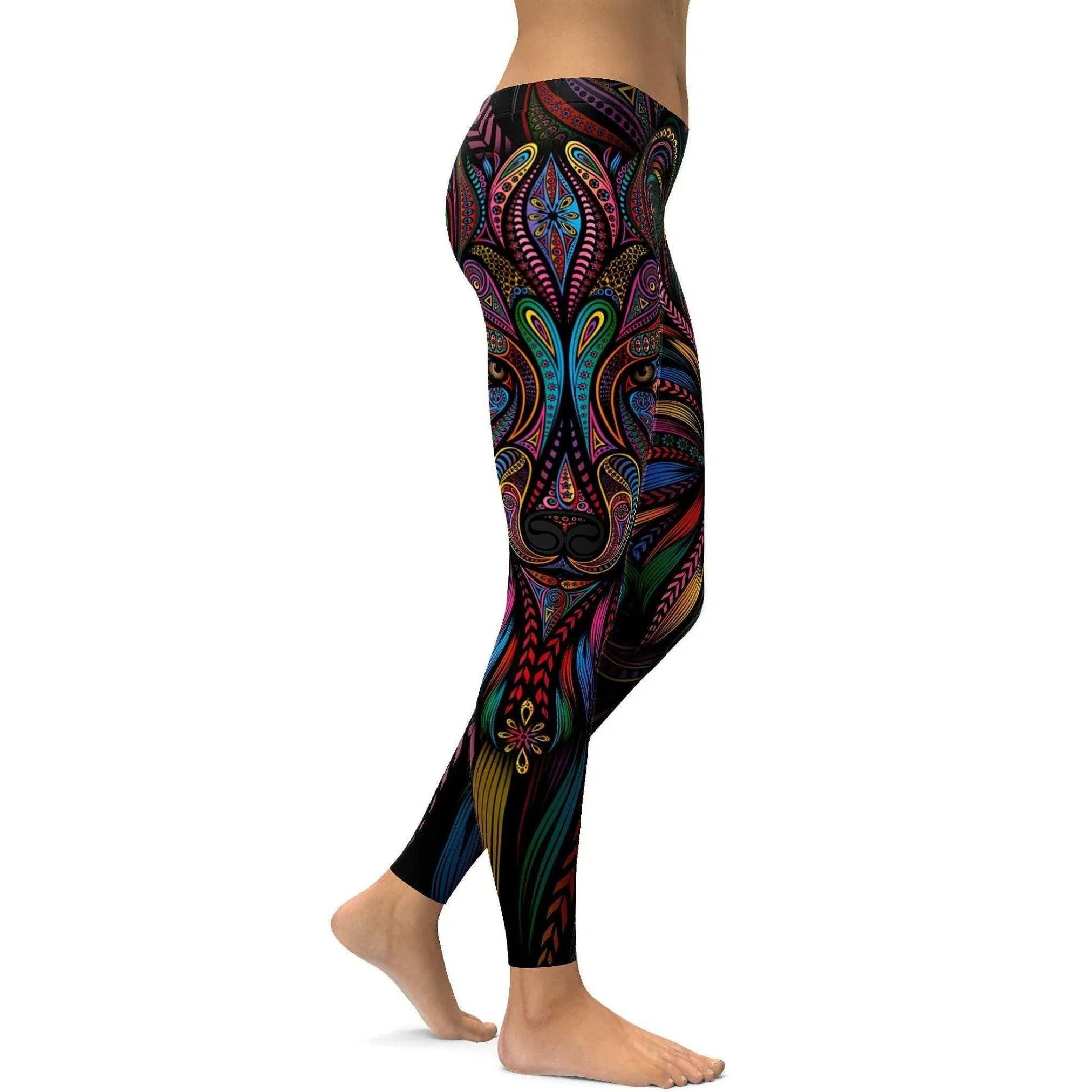 Colorful Wolf Leggings