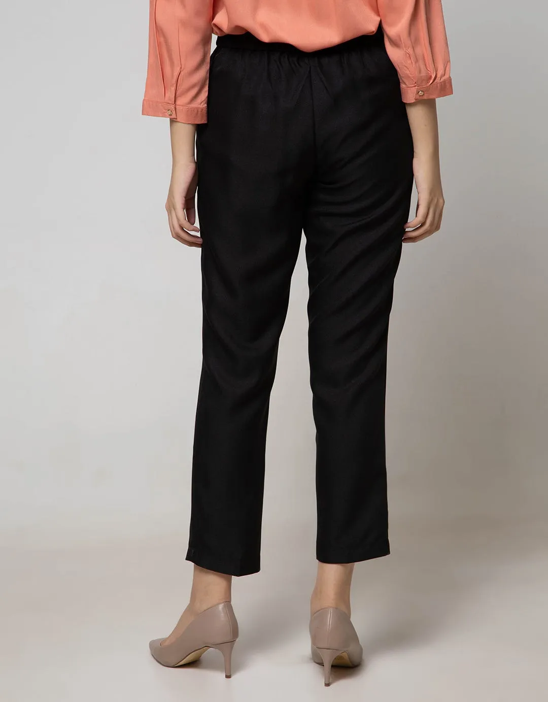 Connexion Long Pants Skinny Ankle Krt Blkg Skar-Nw:Black:8:Solid:Long Pants
