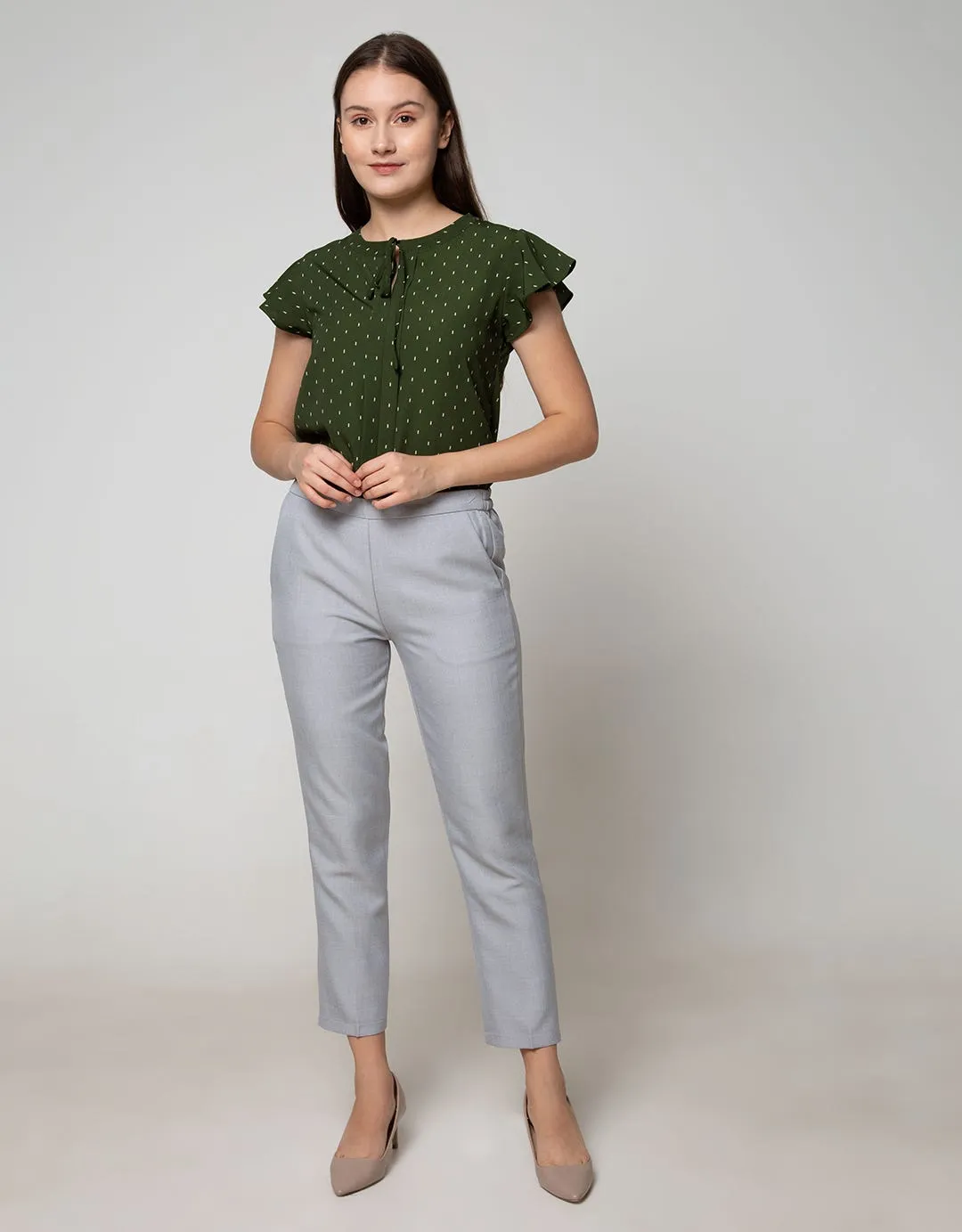 Connexion Long Pants Skinny Ankle Krt Blkg Skar-Nw:Black:8:Solid:Long Pants