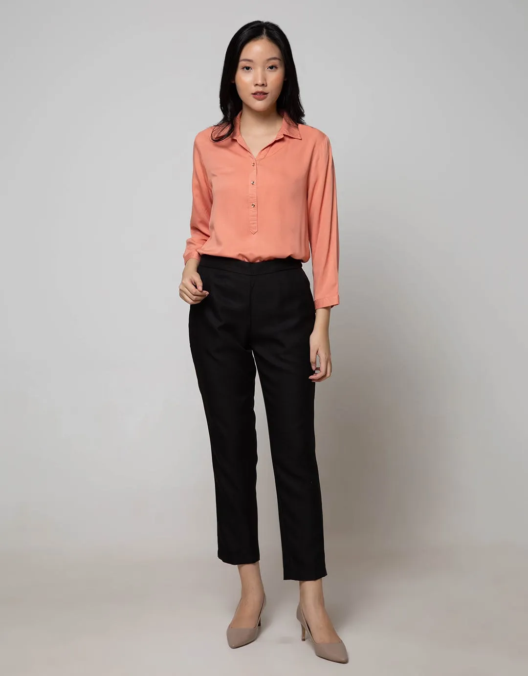 Connexion Long Pants Skinny Ankle Krt Blkg Skar-Nw:Black:8:Solid:Long Pants