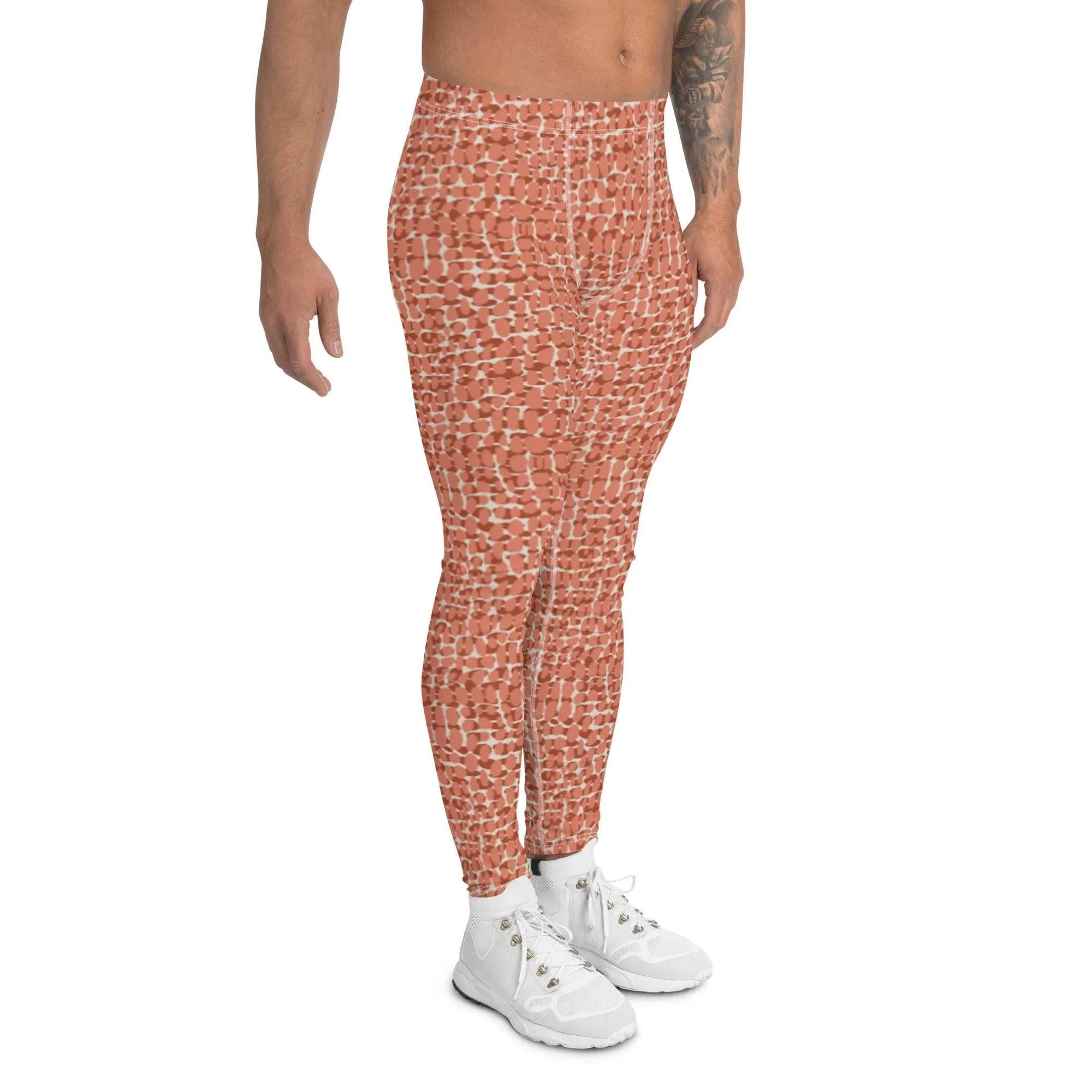 Copper Animal Print Men's Leggings