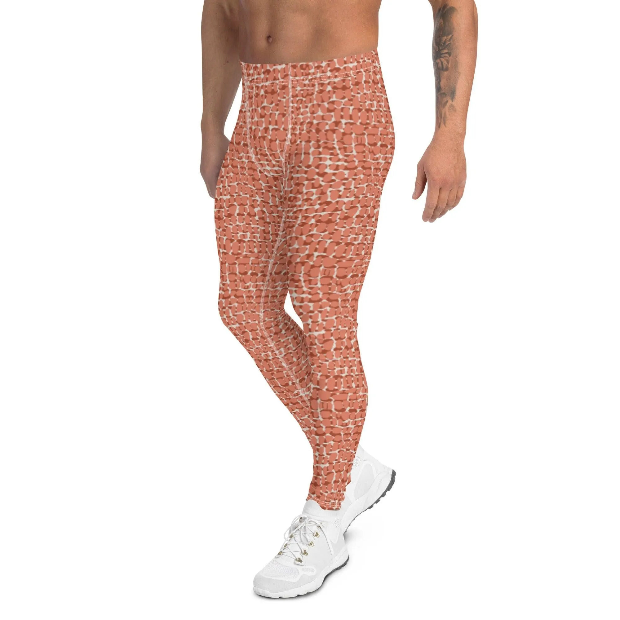 Copper Animal Print Men's Leggings