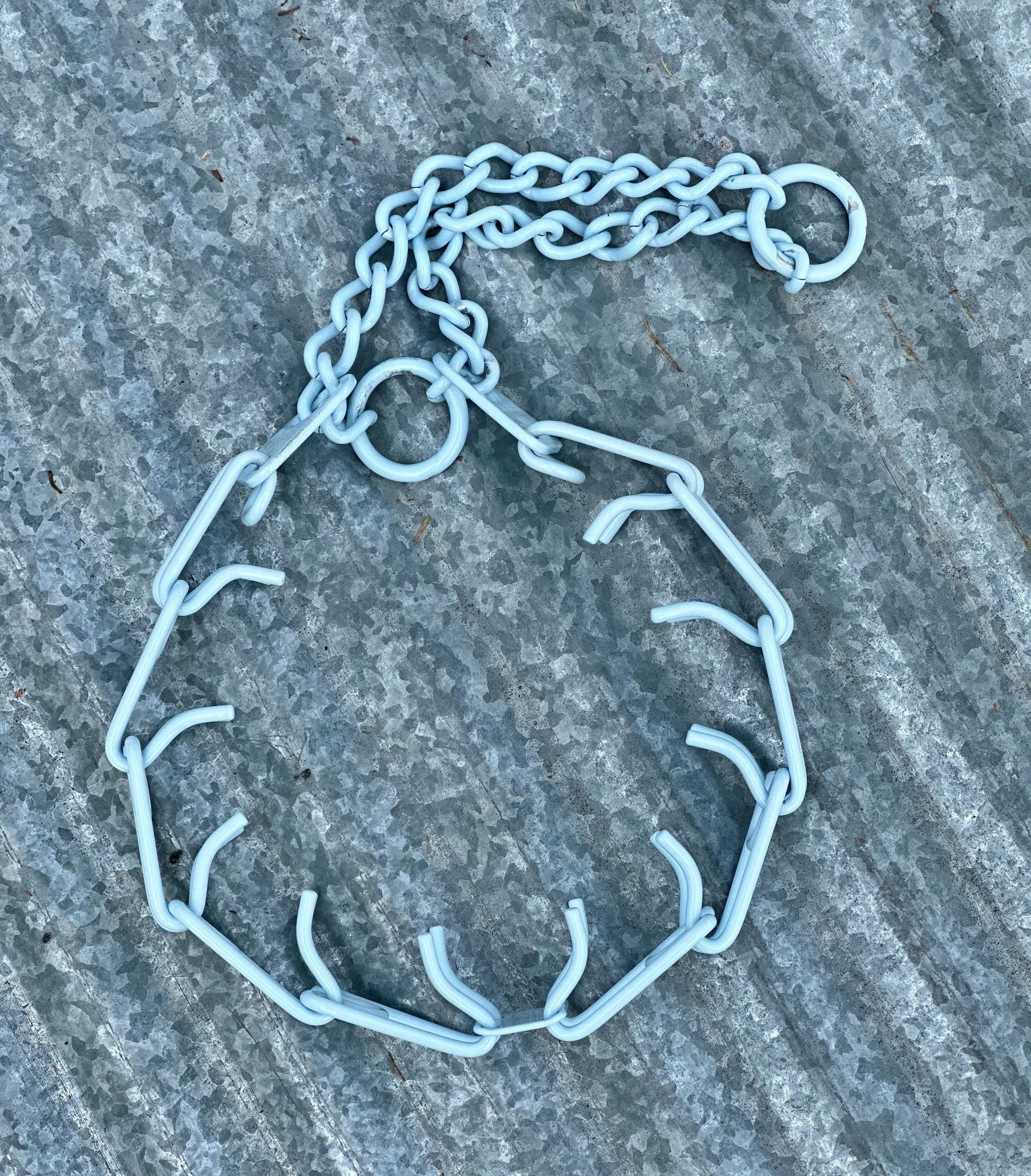 Cotton Candy Blue Custom Powder Coated Herm Sprenger Prong Collar for Dogs