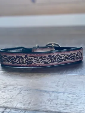 Cow Dog Trail Hand-tooled Dog Collar
