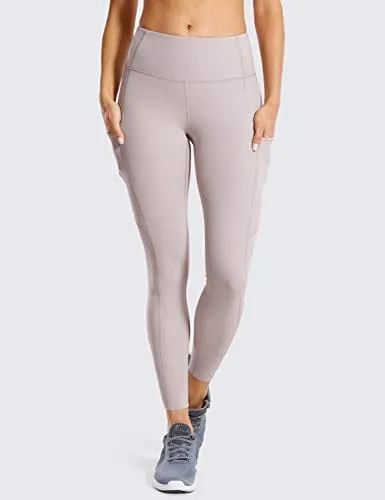 CRZ YOGA Women's Naked Feeling Workout Leggings 25 Inches - High Waisted Yoga Pants with Side Pockets Moonphase