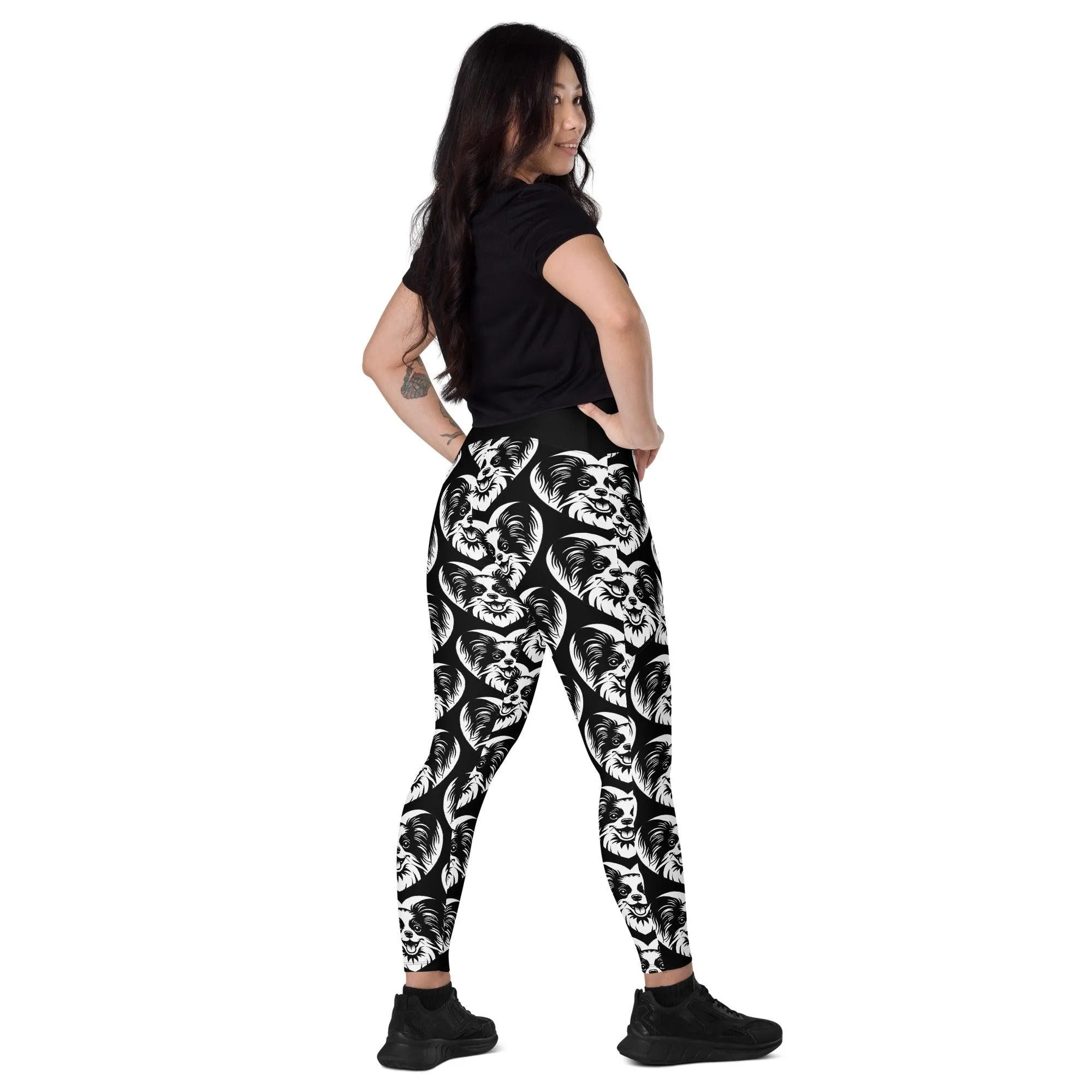 DOG BREED LEGGINGS with pockets - PAPILLON - HERTTAHOUND