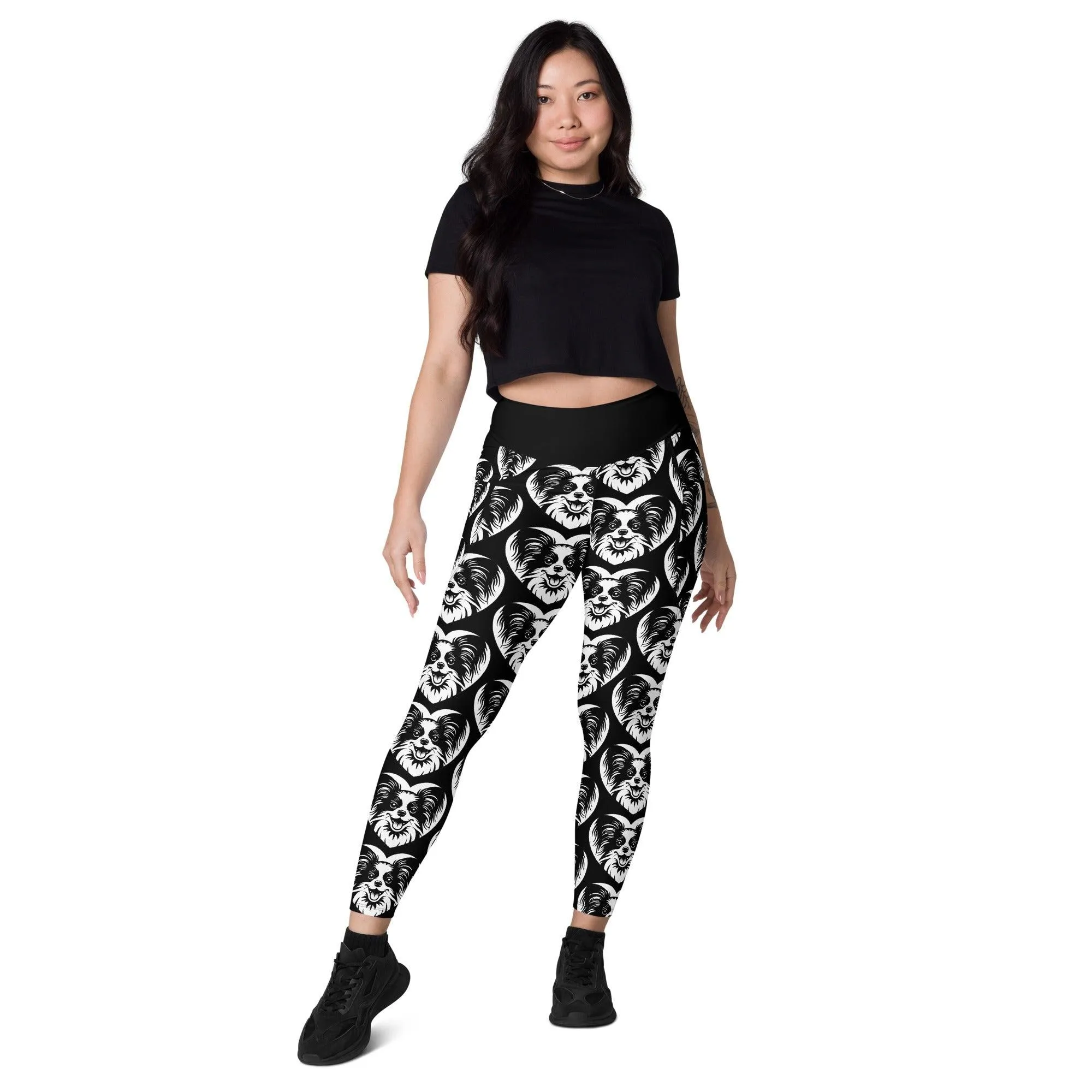 DOG BREED LEGGINGS with pockets - PAPILLON - HERTTAHOUND