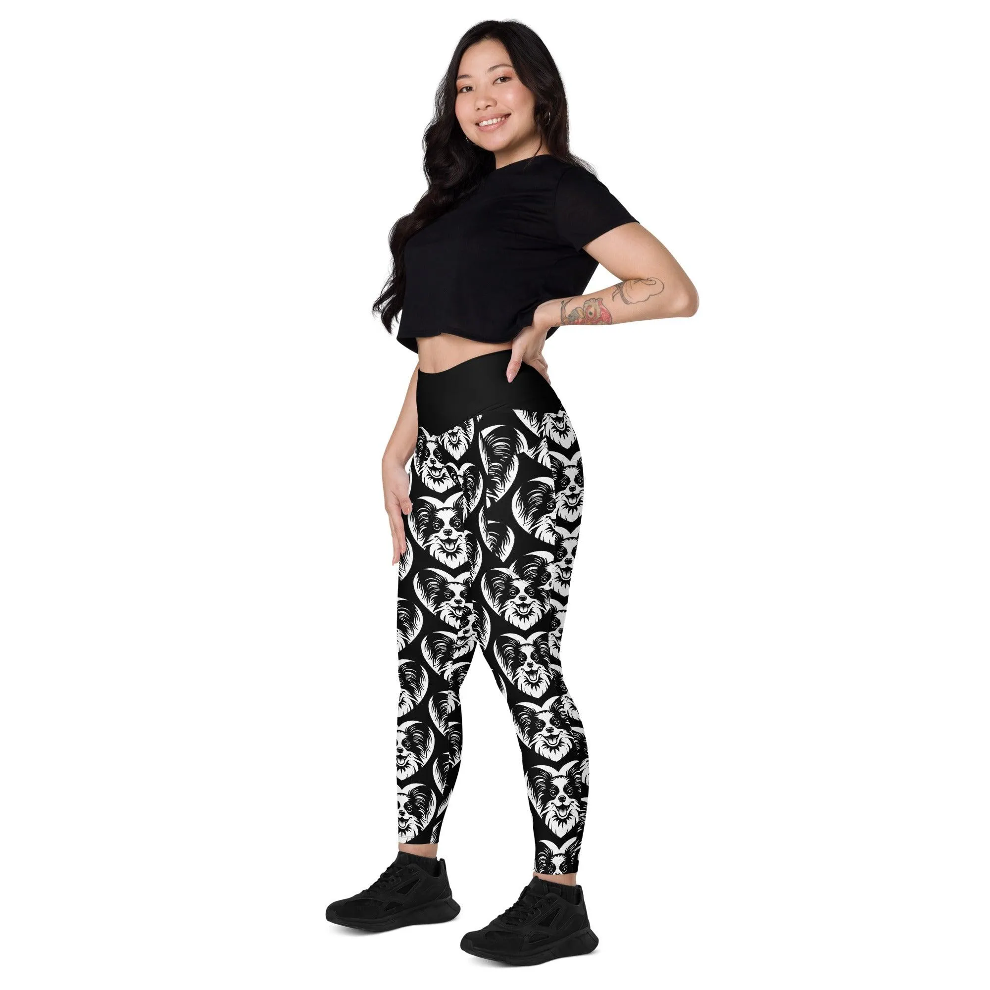 DOG BREED LEGGINGS with pockets - PAPILLON - HERTTAHOUND