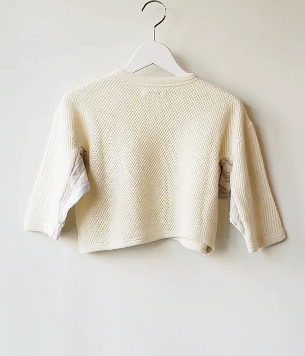 FUMIKA_UCHIDA/Striped Flannel Wool Mesh SHORT-SLEEVE THERMAL(KINARI)