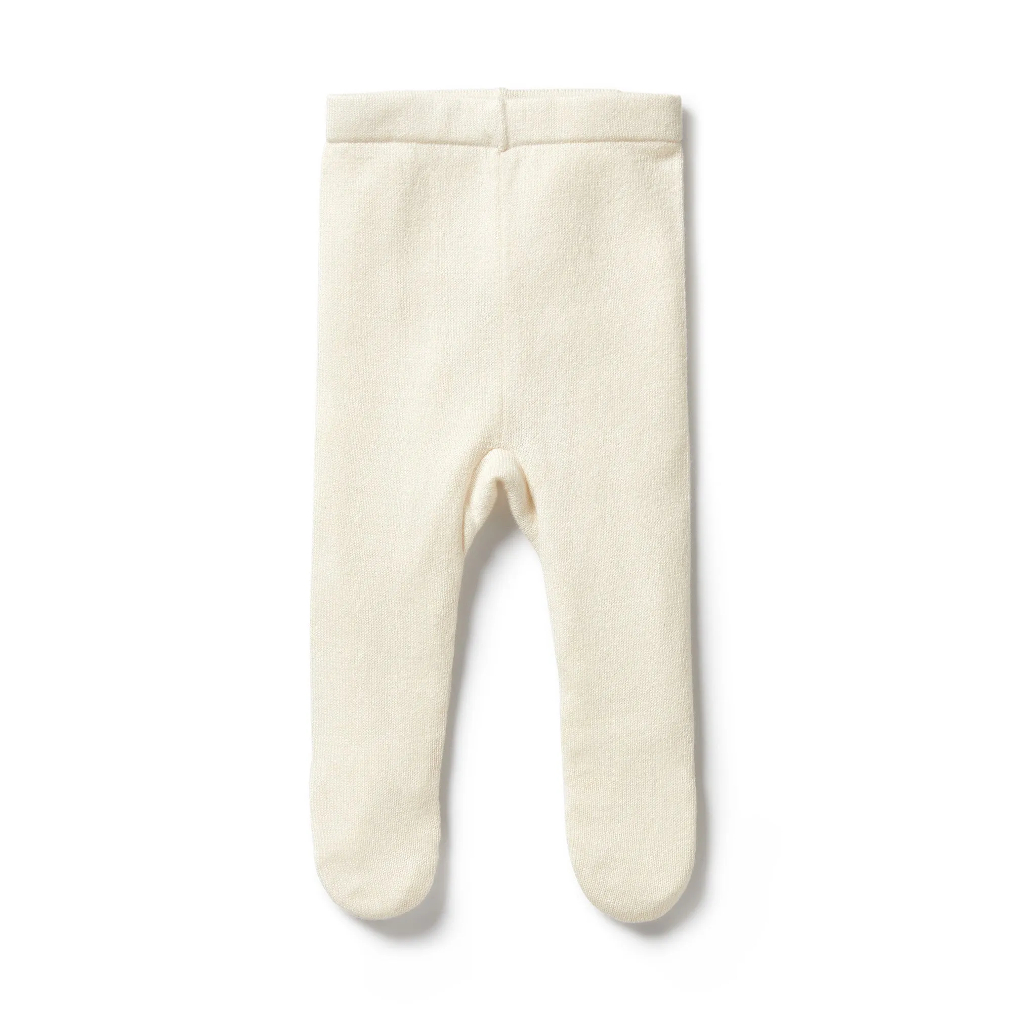 Knitted Legging with Feet | Ecru