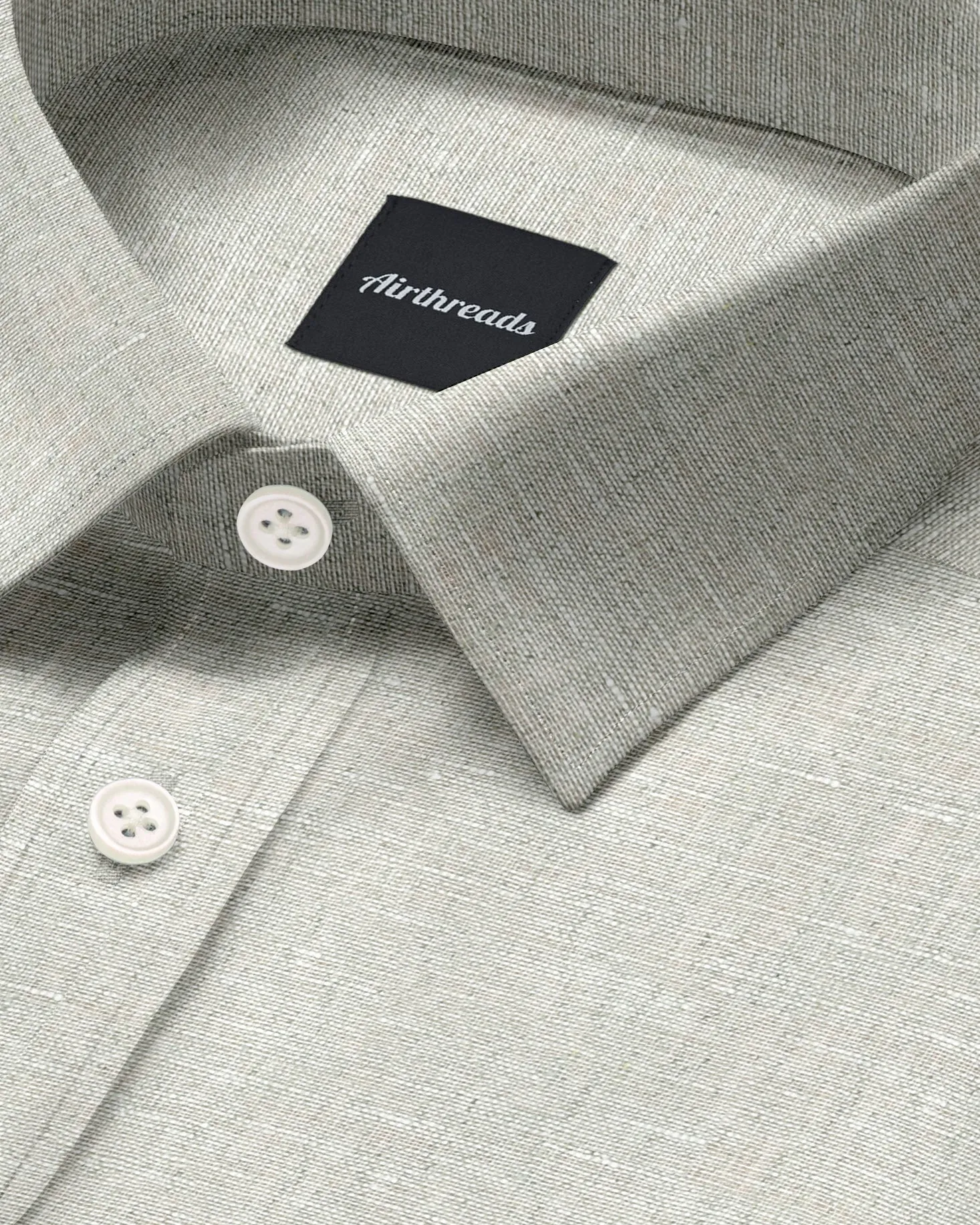 Long Sleeve Linen Shirt in Sand