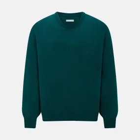 Moss Green Cashmere Round Neck Jumper