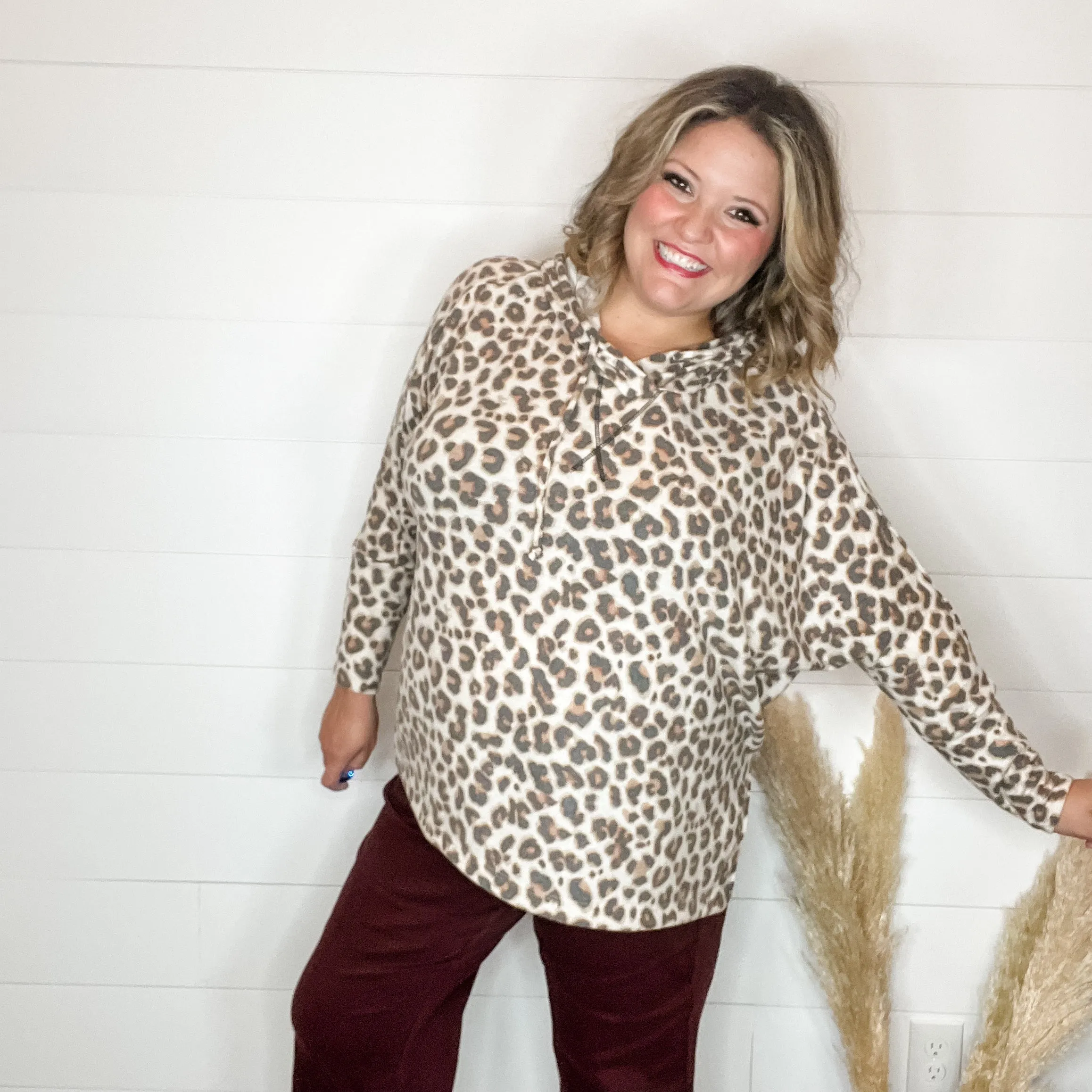 "Leapin" Animal Print Hoodie with Side Slits