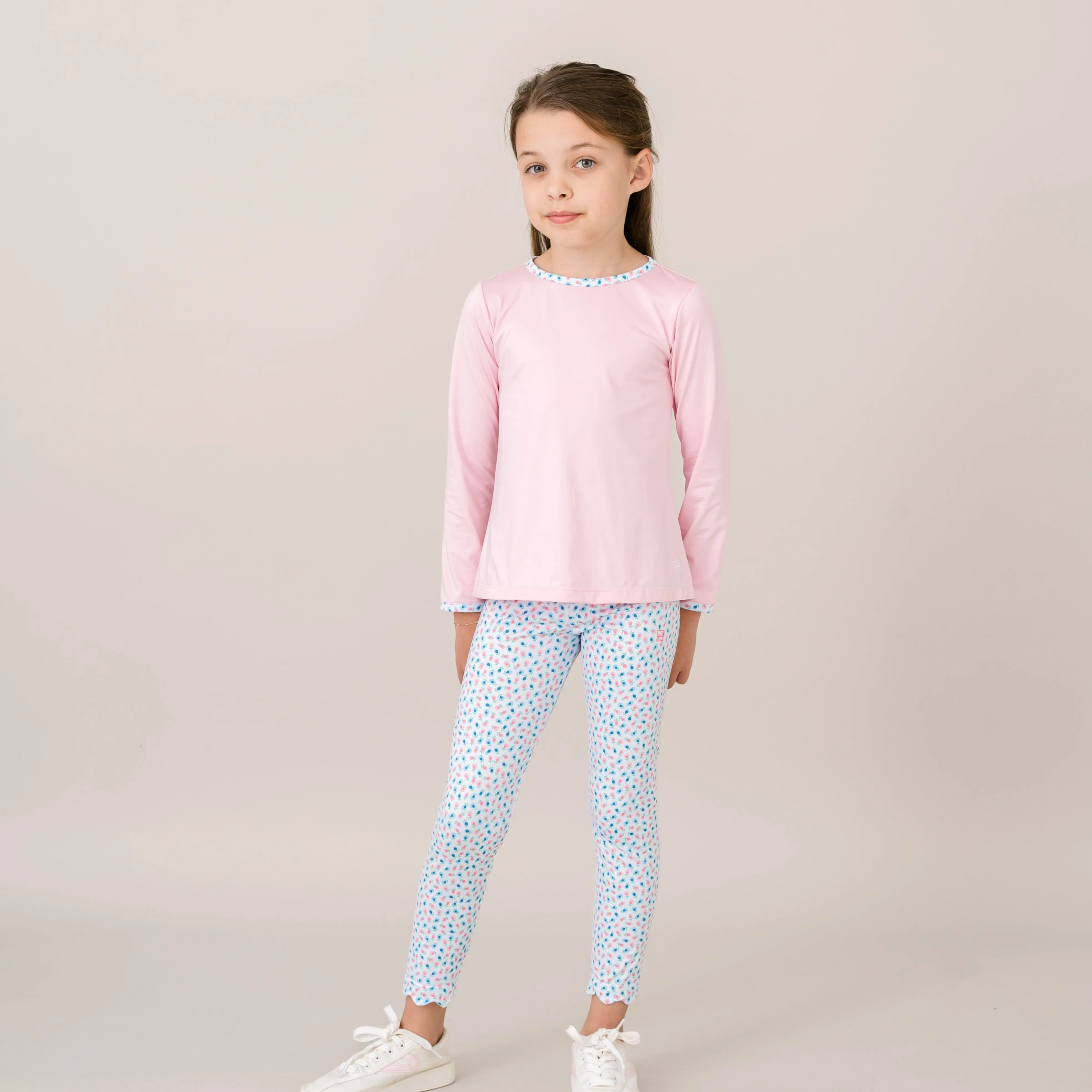 Sadie Scallop Legging- Kindness Blooms Floral