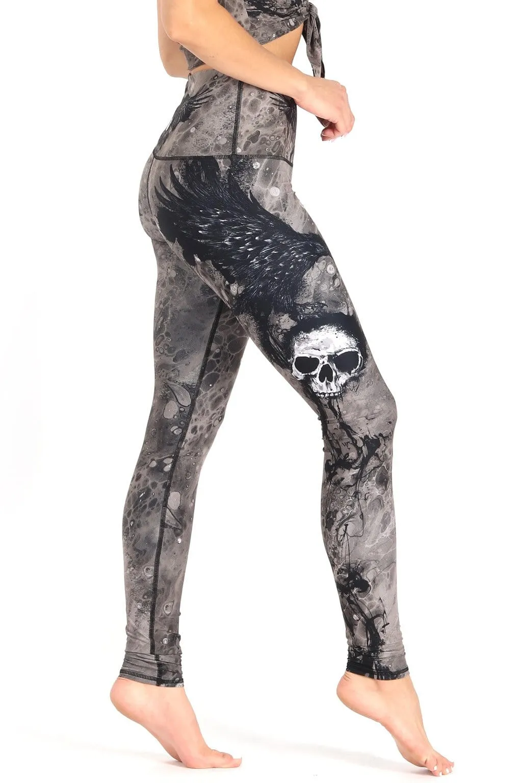 The Raven Printed Yoga Leggings