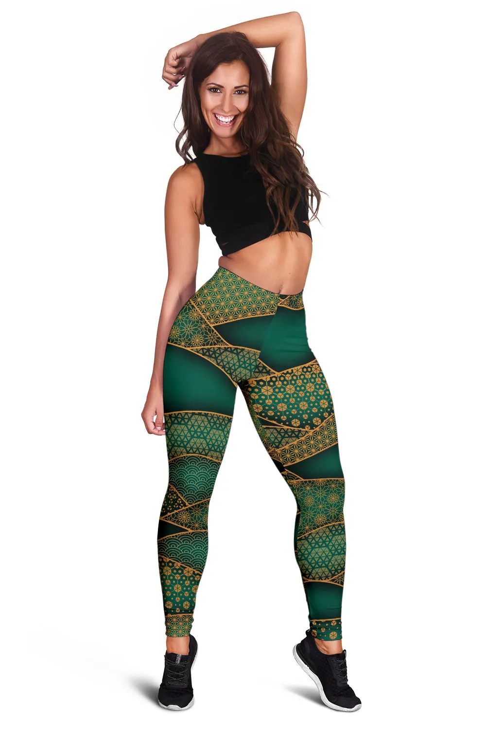 Wavy Grid | Leggings | Mandalazed